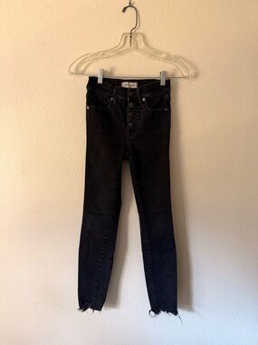 Madewell Black Button-Fly Skinny Jeans